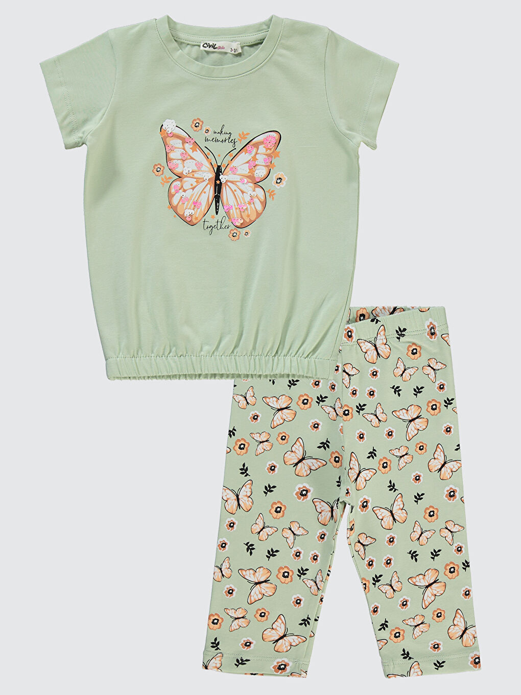 Girls Kız Çocuk Takım 2-5 Yaş Çağla Yeşili