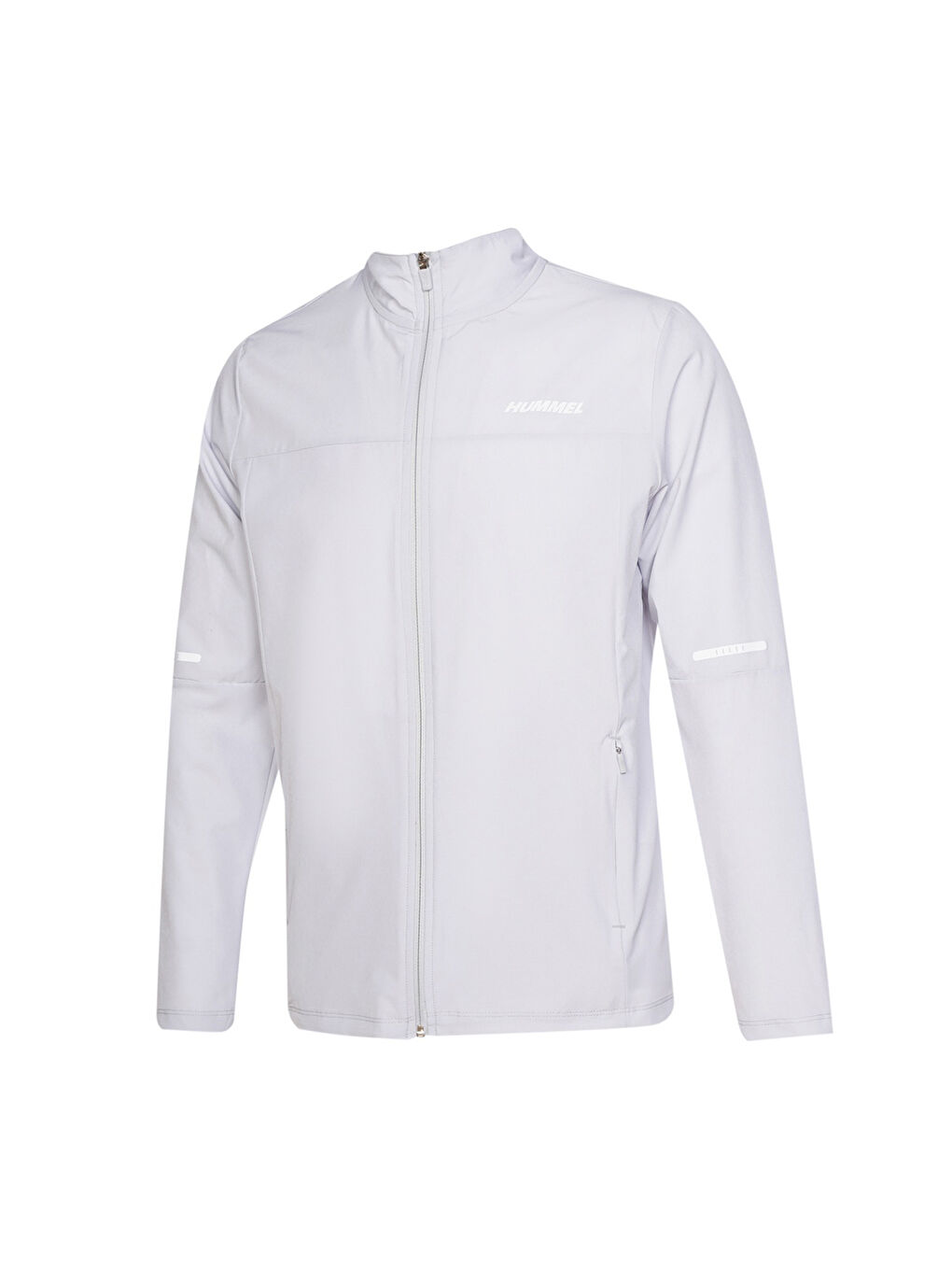 James Erkek Beyaz Dik Yaka Fermuarlı Sweatshirt-3