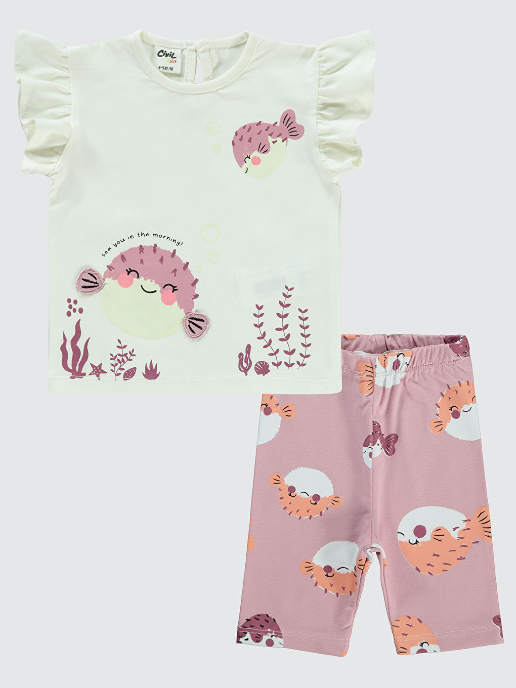 Baby Kız Bebek Takım 6-18 Ay Ekru