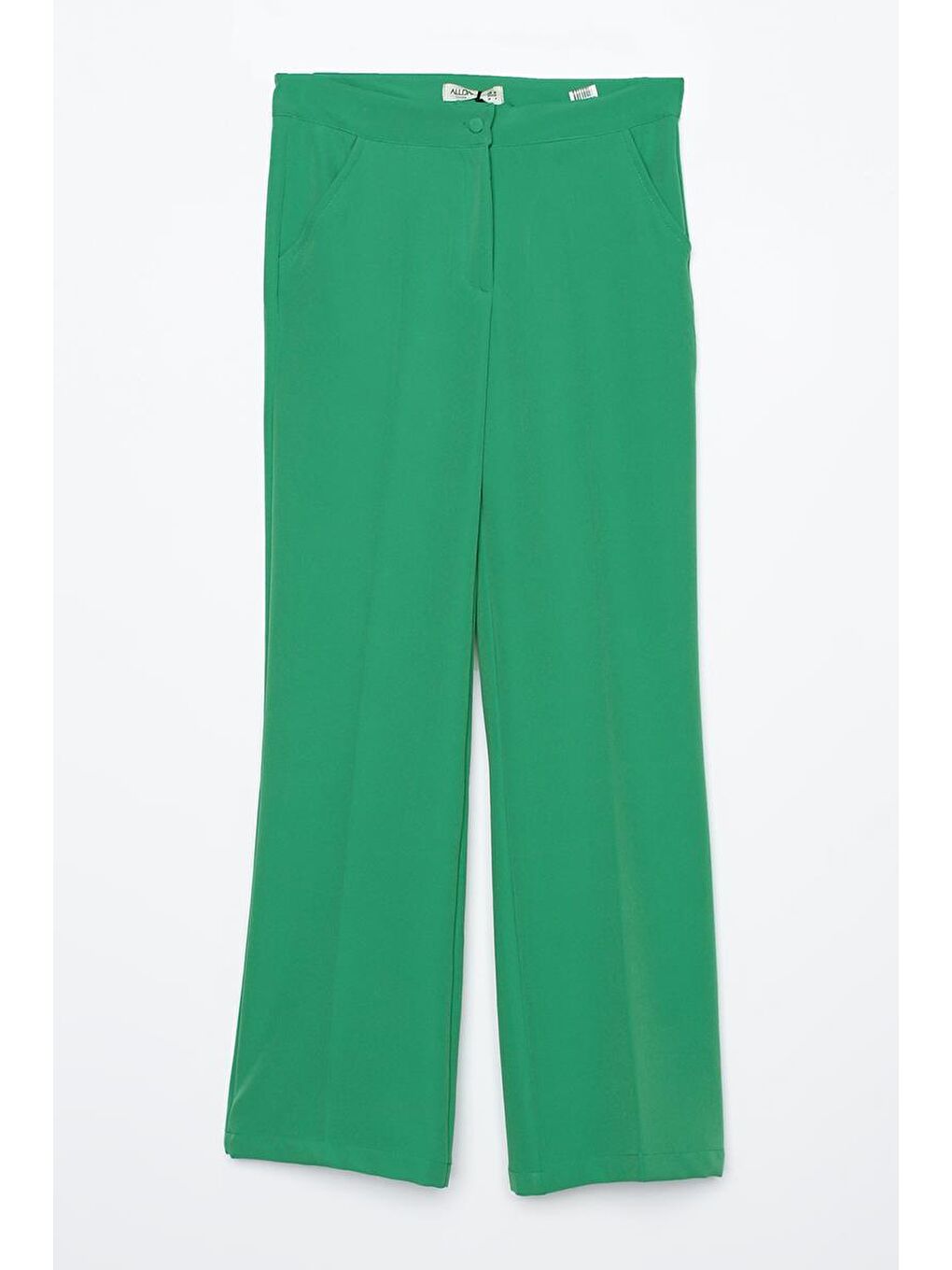 Yeşil01-Cepli Bol Paça Pantolon-5