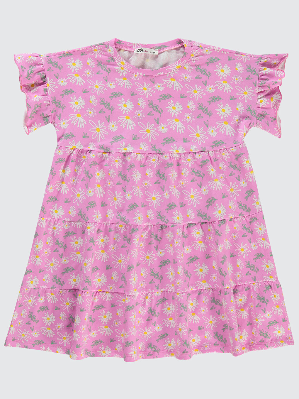 Girls Kız Çocuk Elbise 6-9 Yaş Fondan Pembe
