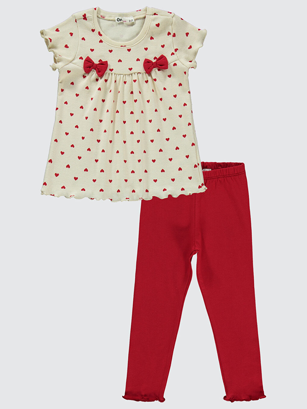 Bej Girls Kız Çocuk Takım 2-5 Yaş Fil Dişi