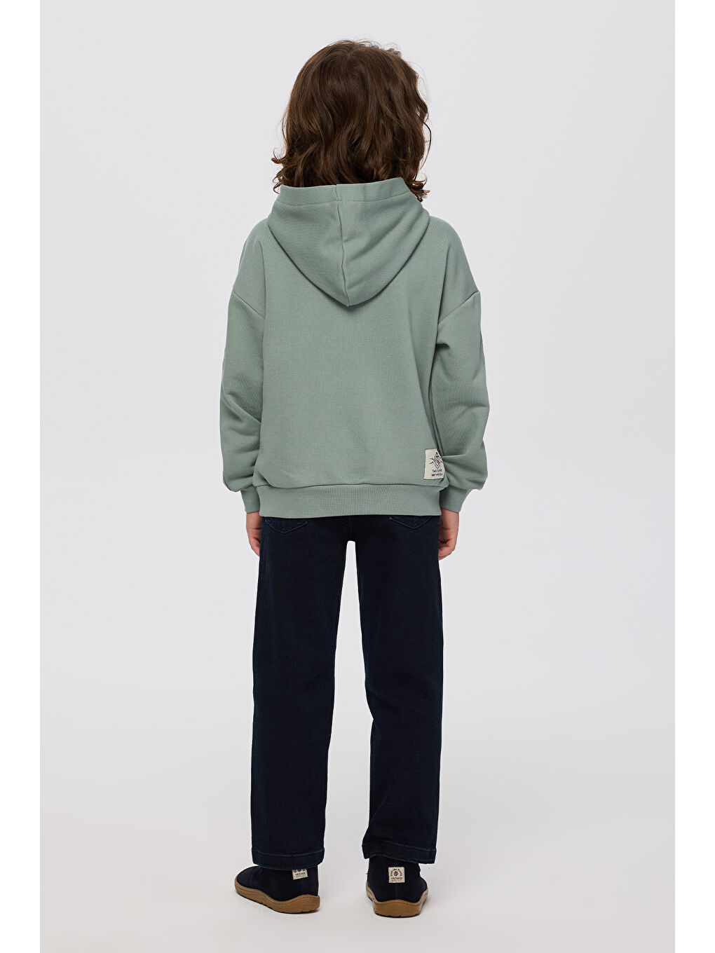 Erkek Çocuk Kapüşonlu Yeşil Sweatshirt-1