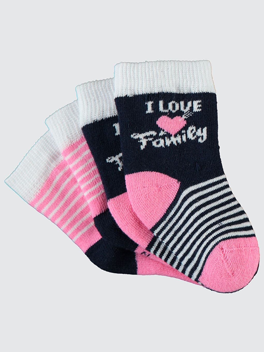 Kız Bebek Çorap Set 0-24 Ay Pembe-1