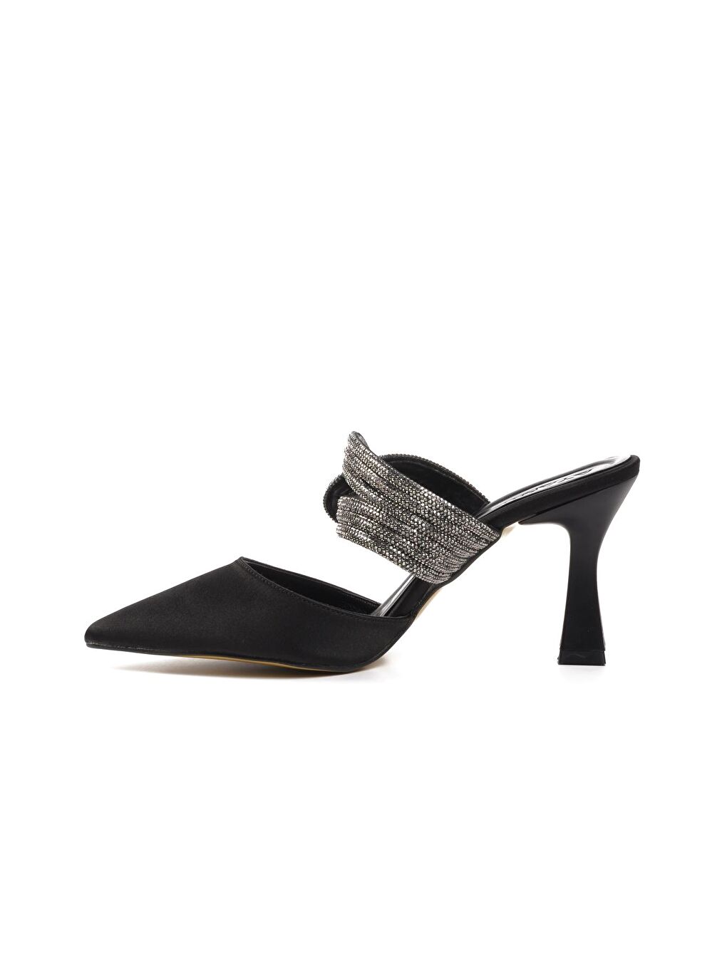 2730 Siyah Saten Kadın Abiye Ayakkabı-1