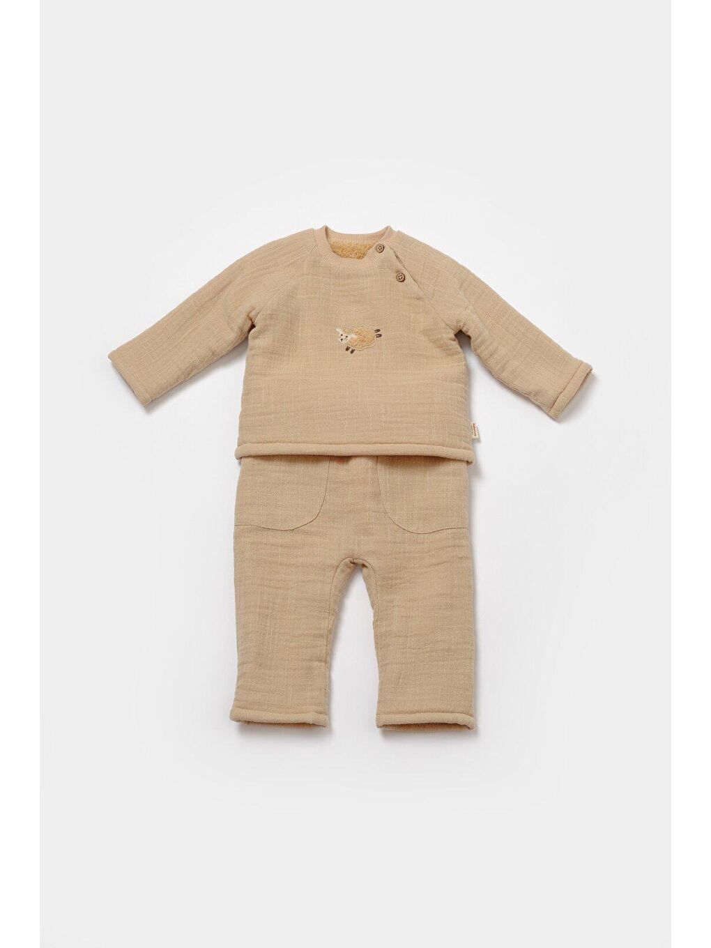 Bej Müslin Alt&Üst Takım-1