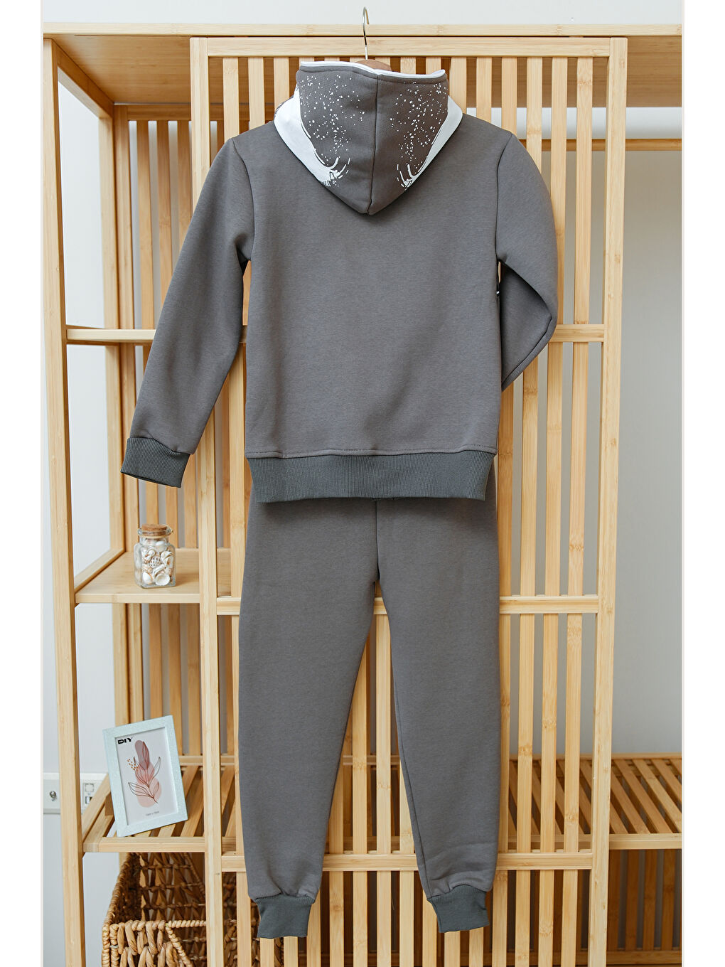 Haki Erkek Çocuk Fermuarlı Kalın Eşofman Takımı-2