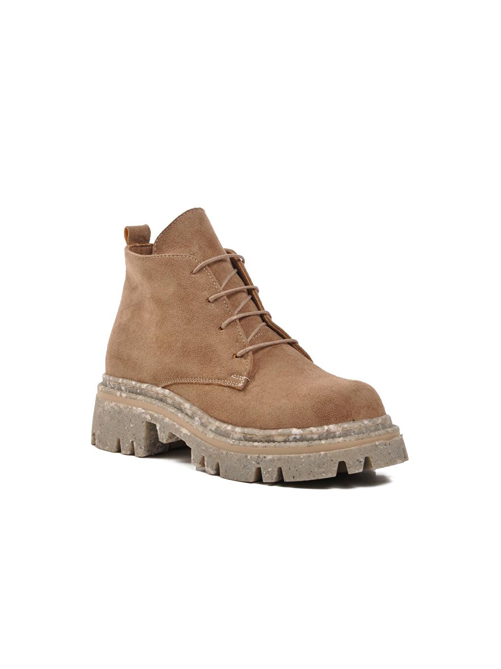 Bej 561188 Vizon Süet İçi Polarlı Kadın Bot-2