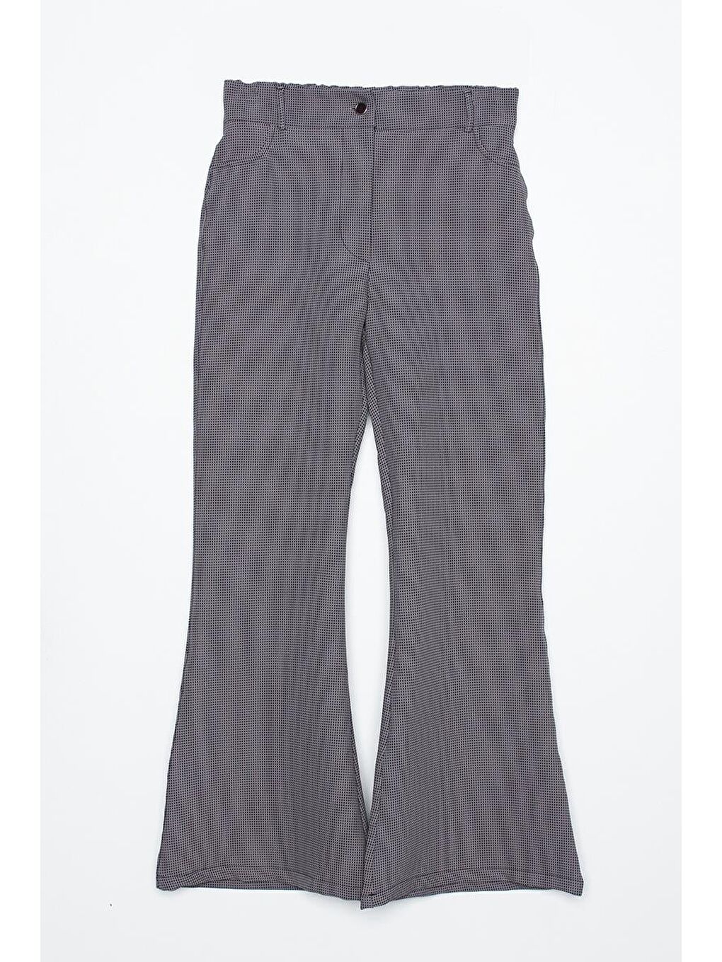 Gri-İspanyol Paça Rahat Pantolon-4