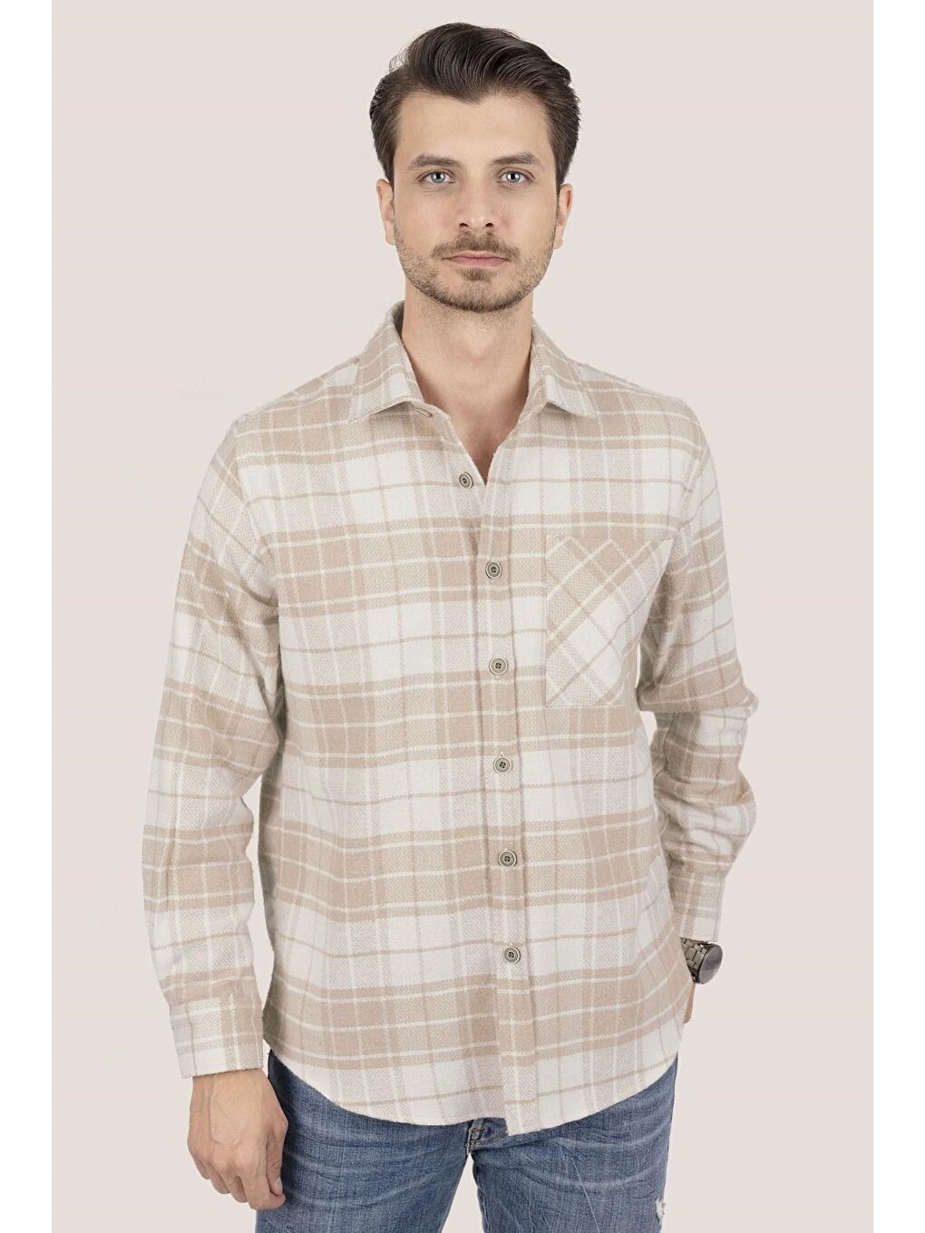 Kum Beji  Oduncu Erkek Gömlek-2