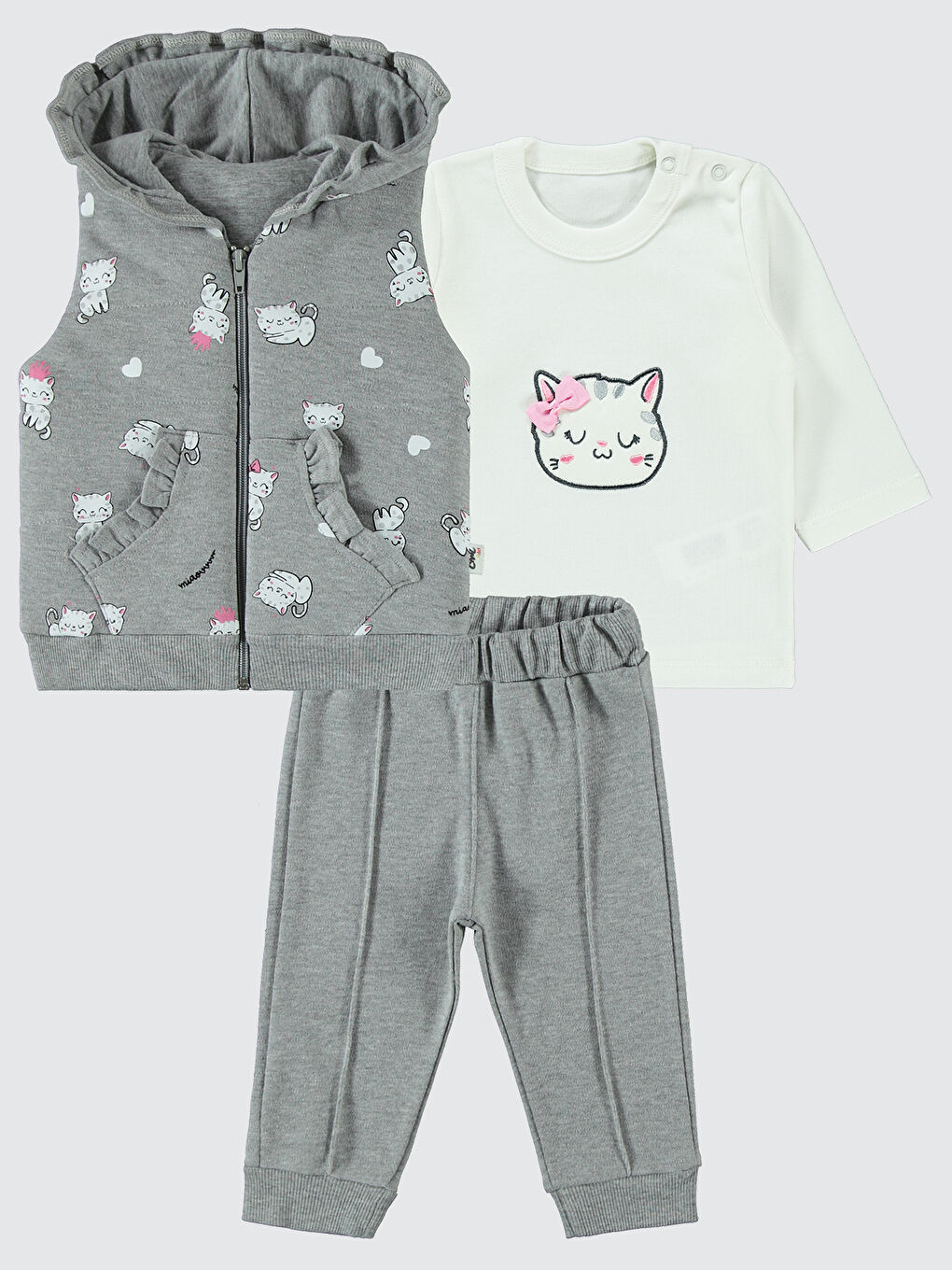 Kız Bebek 3'lü Takım 6-18 Ay Grimelanj