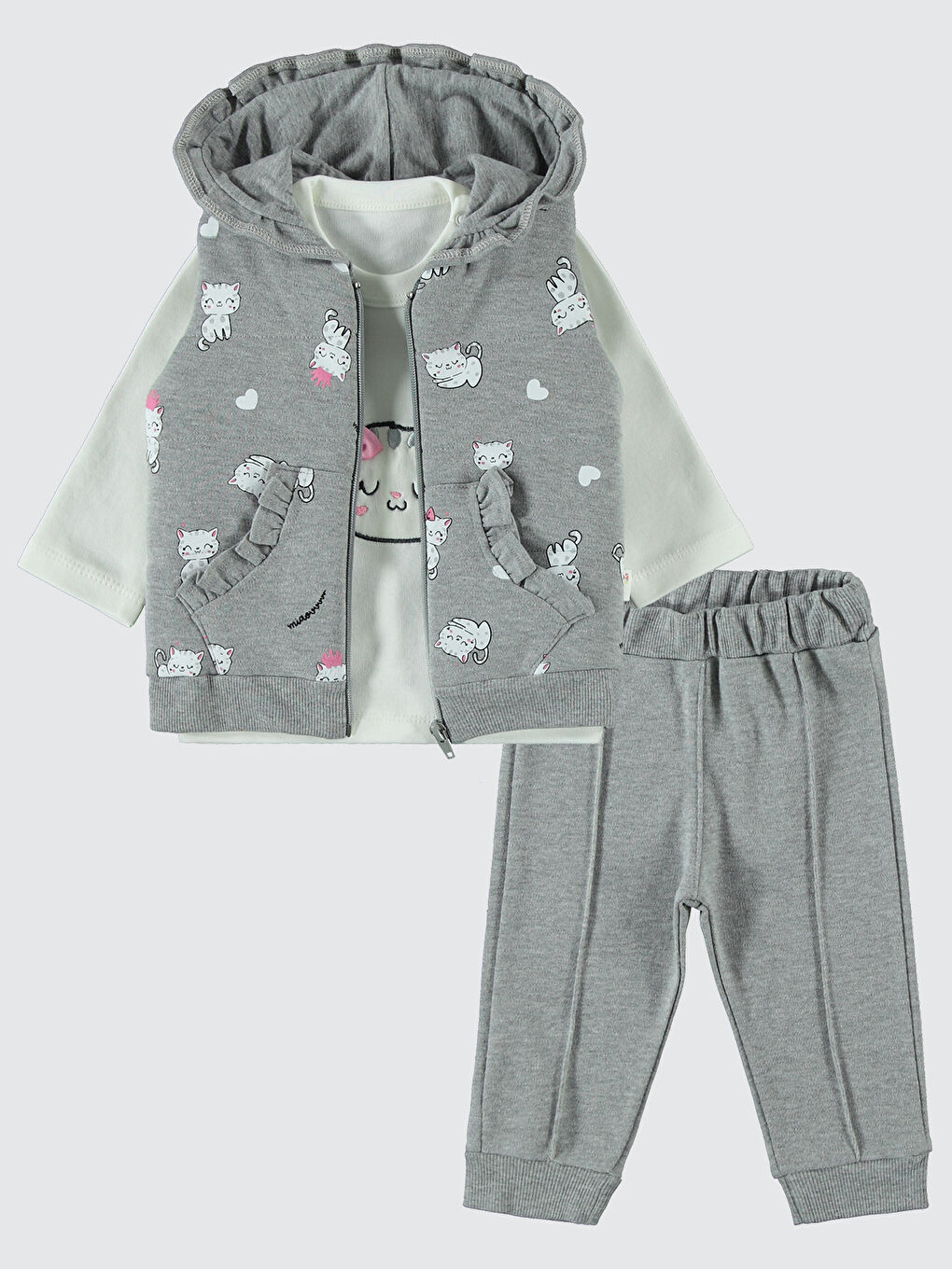 Kız Bebek 3'lü Takım 6-18 Ay Grimelanj-1