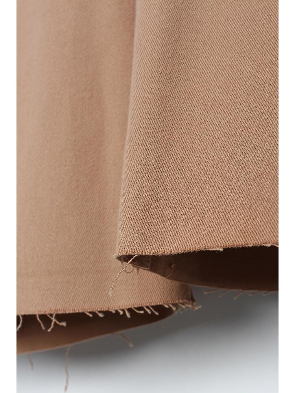 Bej01-Pamuklu Paçası Püsküllü Nervürlü Bol Paça Pantolon-4