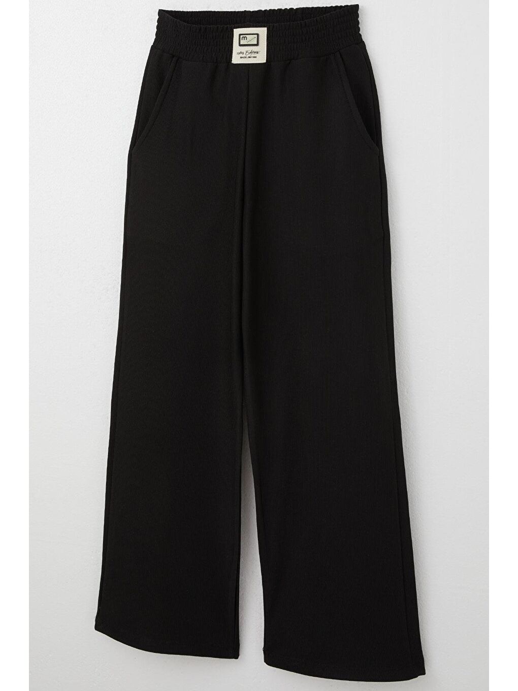 Kız Çocuk Pantolon Bel Kısmı Arma Detaylı Cepli Siyah (8-9 Yaş)-5