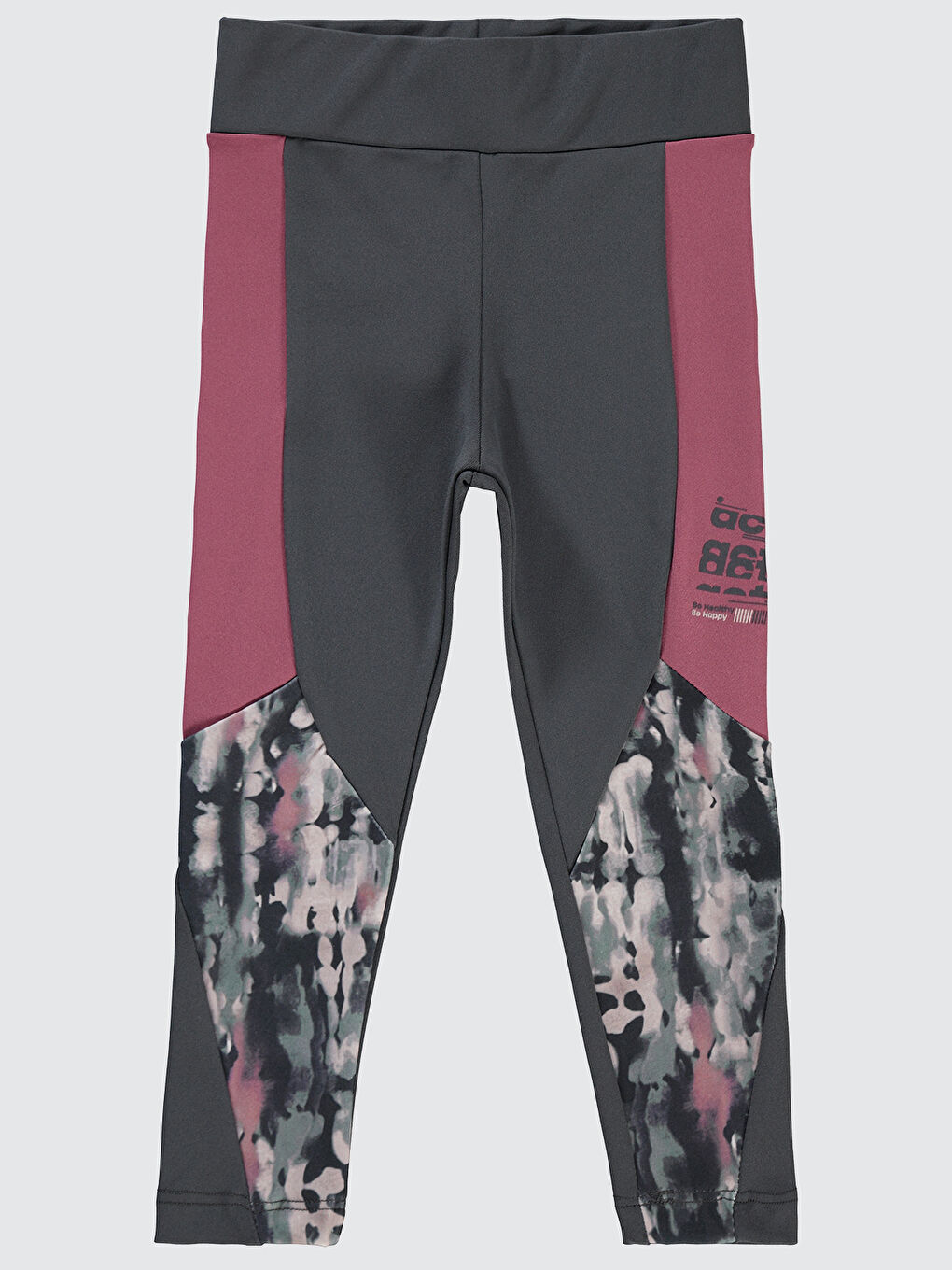 Gri Girls Kız Çocuk Tayt 6-9 Yaş Açık Füme