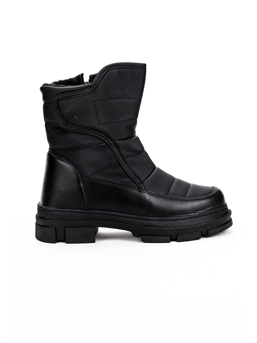 Siyah Günlük İçi Termal Kürklü Kadın Fermuarlı Kar Bot Ayakkabı Twg 820-3