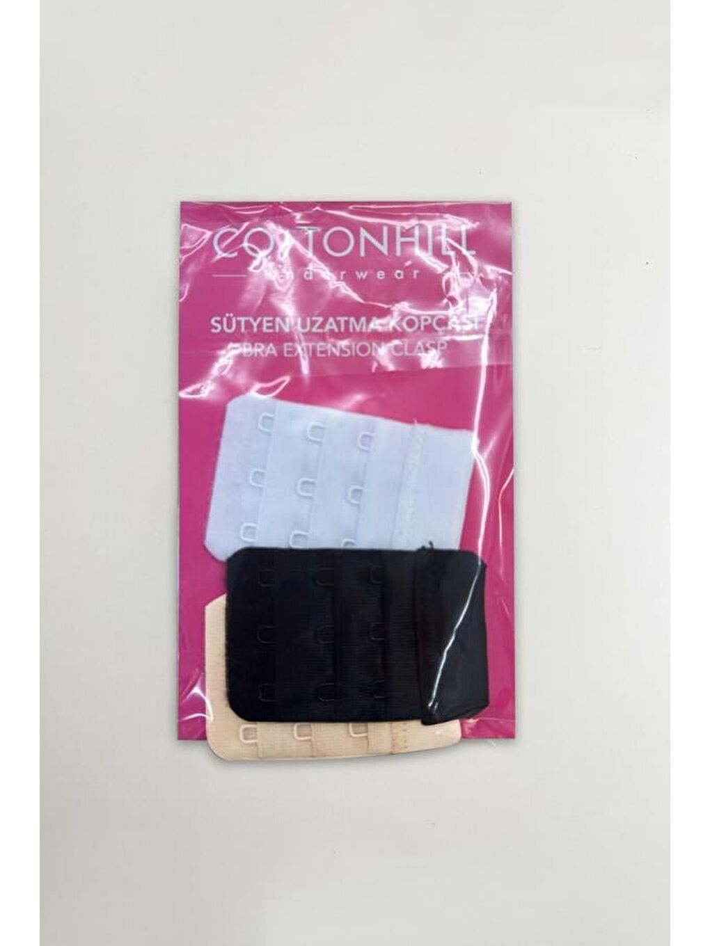 Karışık Kadın Sütyen Uzatma Agrafı 3 Kancalı 3 Sıralı Kopça 3'Lü Paket-1