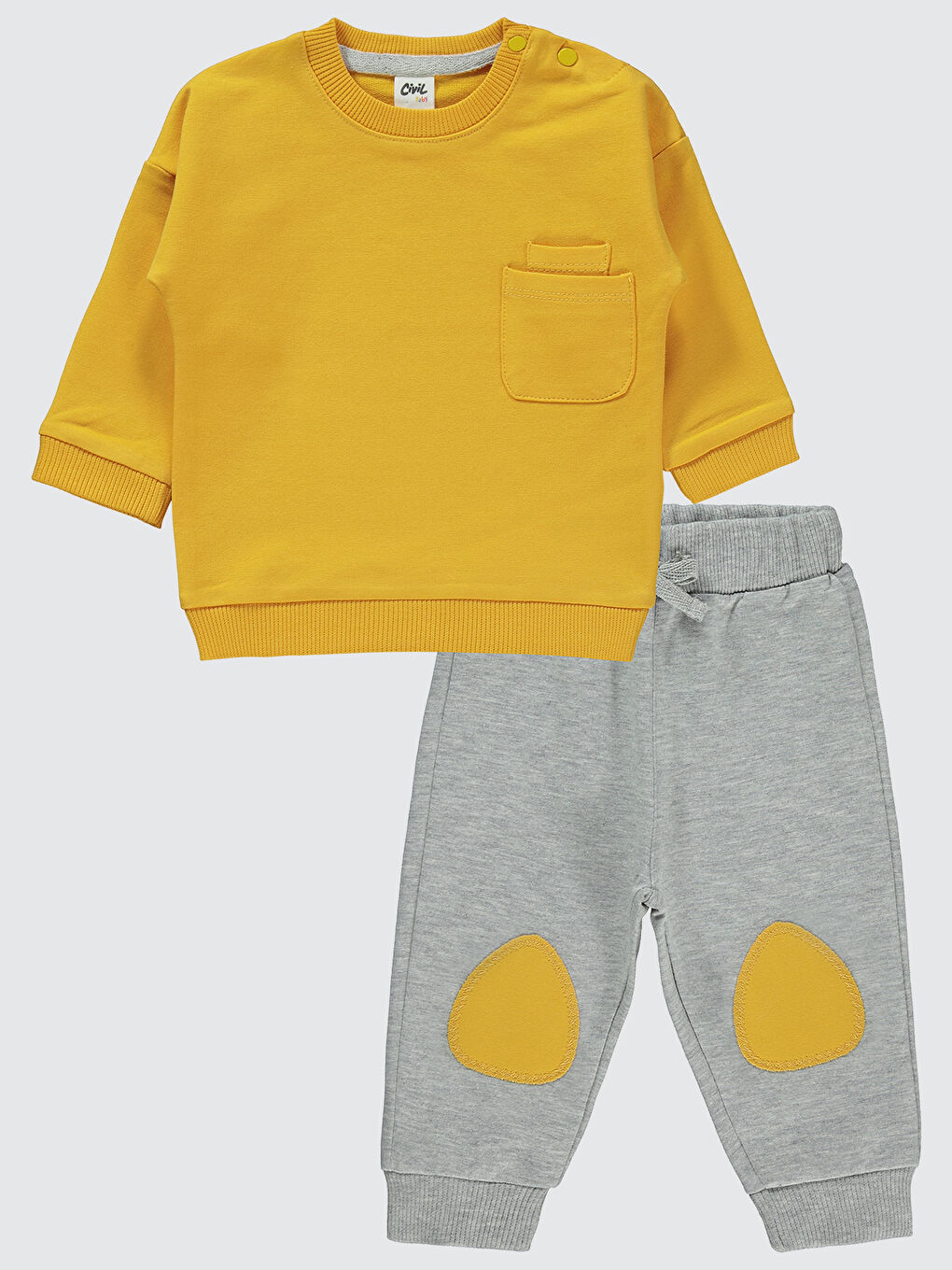 Kahverengi Baby Bebek Takım 6-18 Ay Hardal