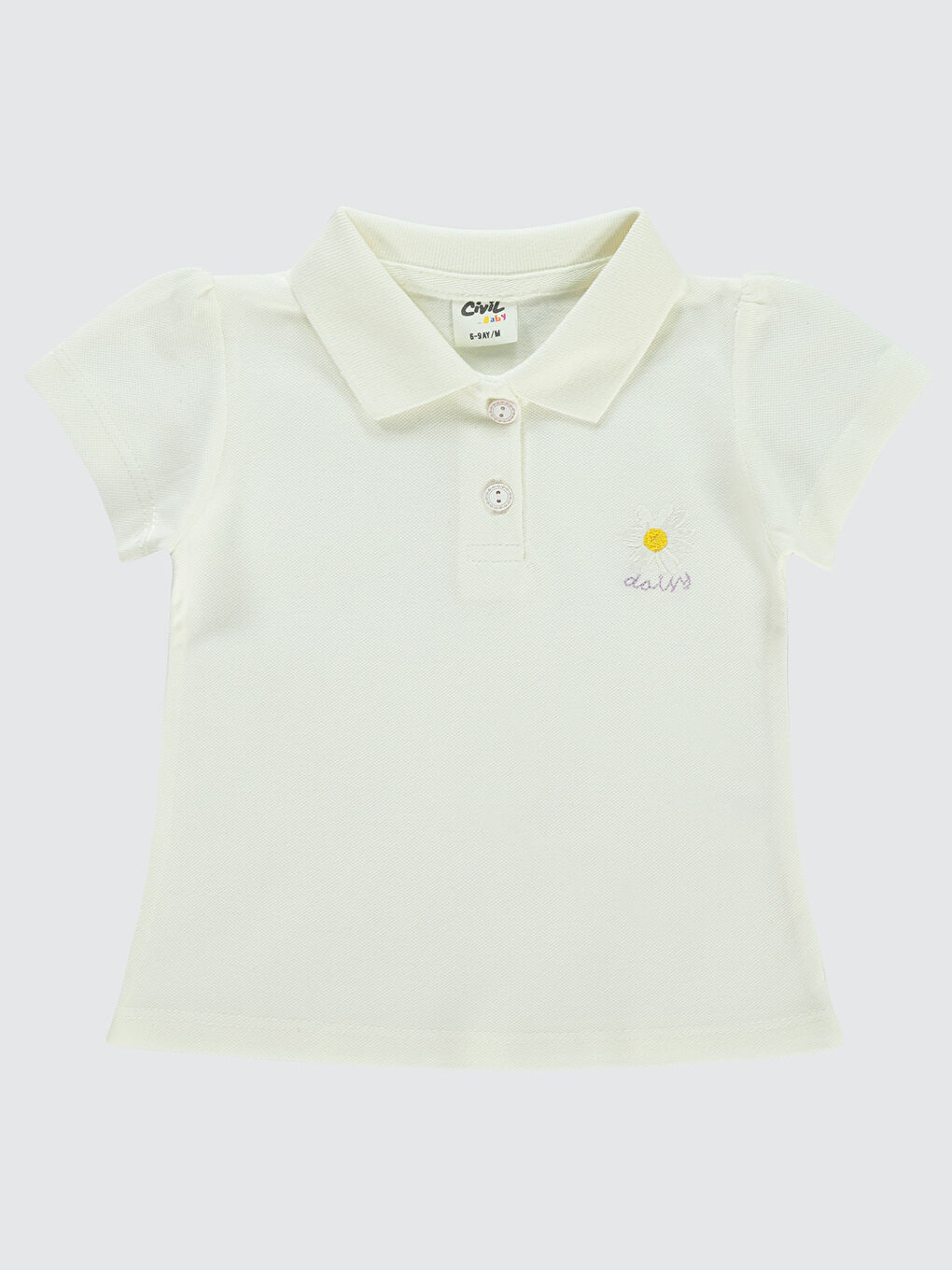 Baby Kız Bebek Tişört 6-18 Ay Ekru