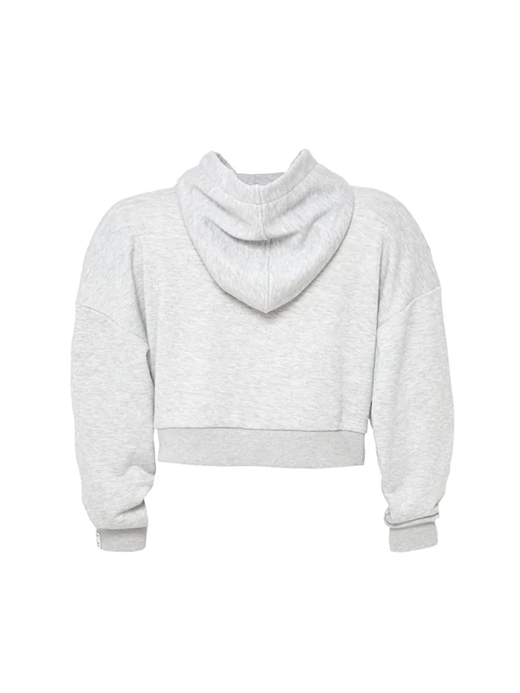 QUZU Gri Baskı Detaylı Oversize Crop Sweatshirt Gri - 1