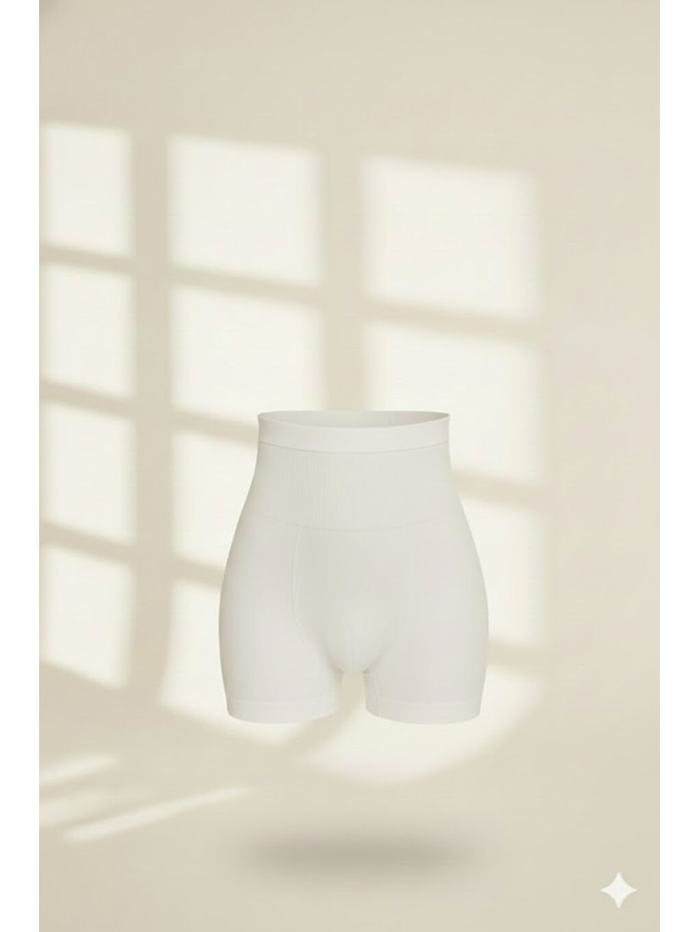 C12055 Masaj Özellikli Kısa Paça Korse Beyaz