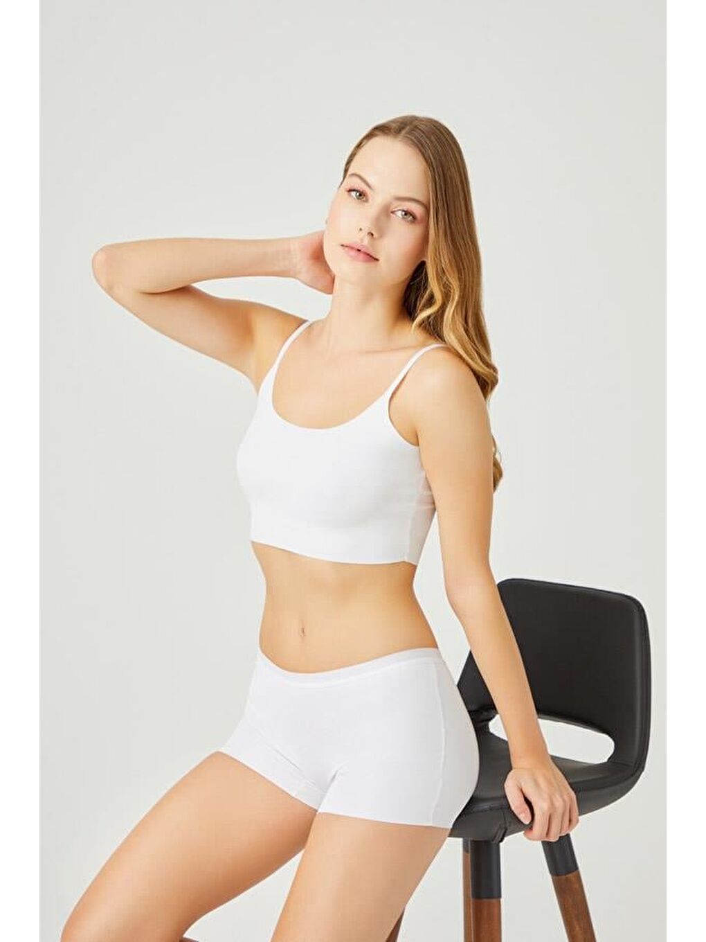 Karışık Basic Lazer Kesim Dikişsiz Kadın Boxer Külot 3'Lü Paket-9