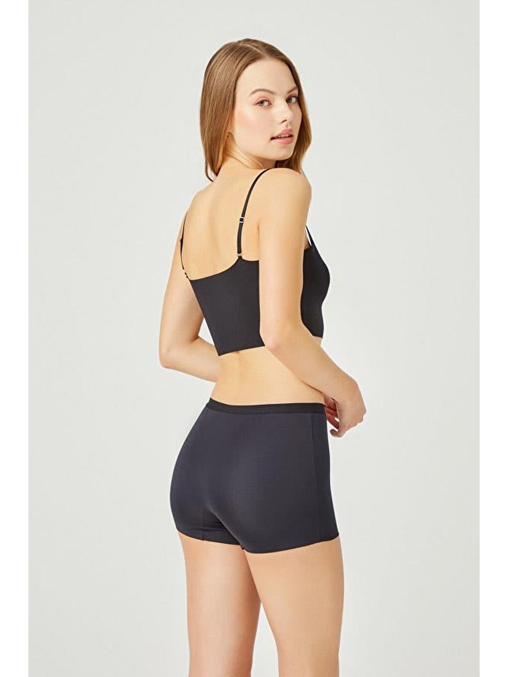 Karışık Basic Lazer Kesim Dikişsiz Kadın Boxer Külot 3'Lü Paket-10