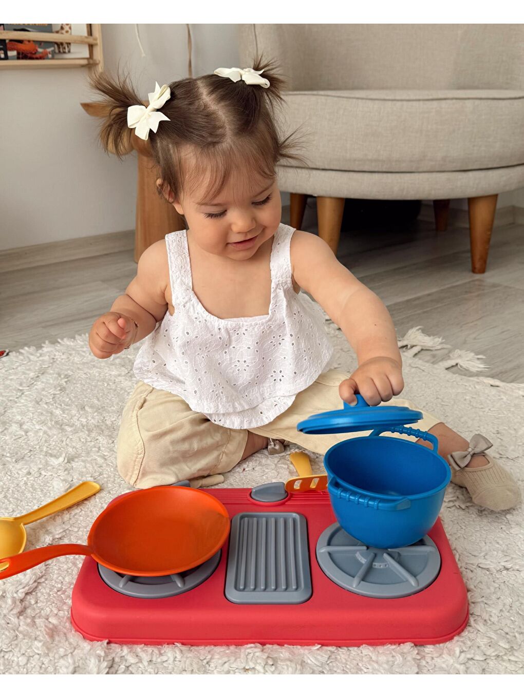 Oyuncak Koyu Pembe Ocaklı Mutfak Seti-3