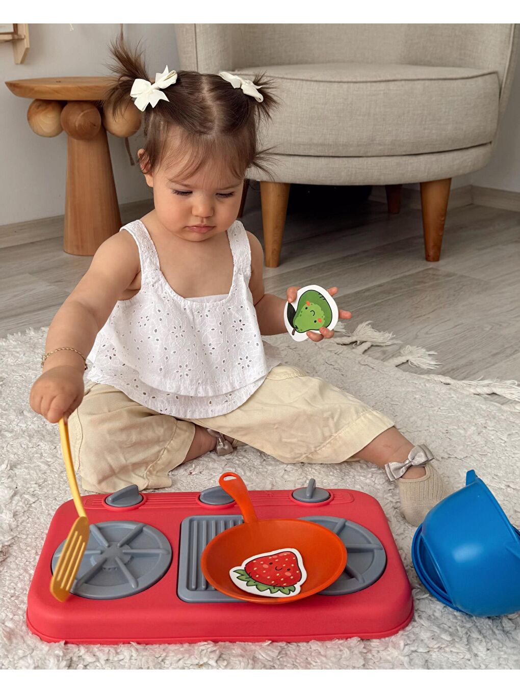 Oyuncak Koyu Pembe Ocaklı Mutfak Seti-5