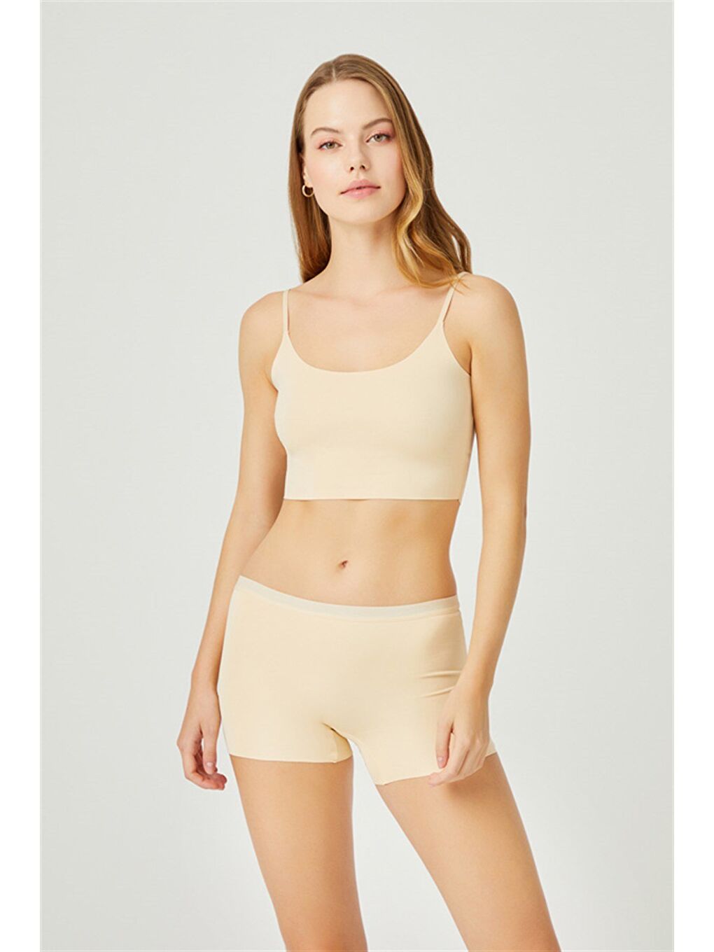 Karışık Basic Lazer Kesim Dikişsiz Kadın Boxer Külot 5'Li Paket-7