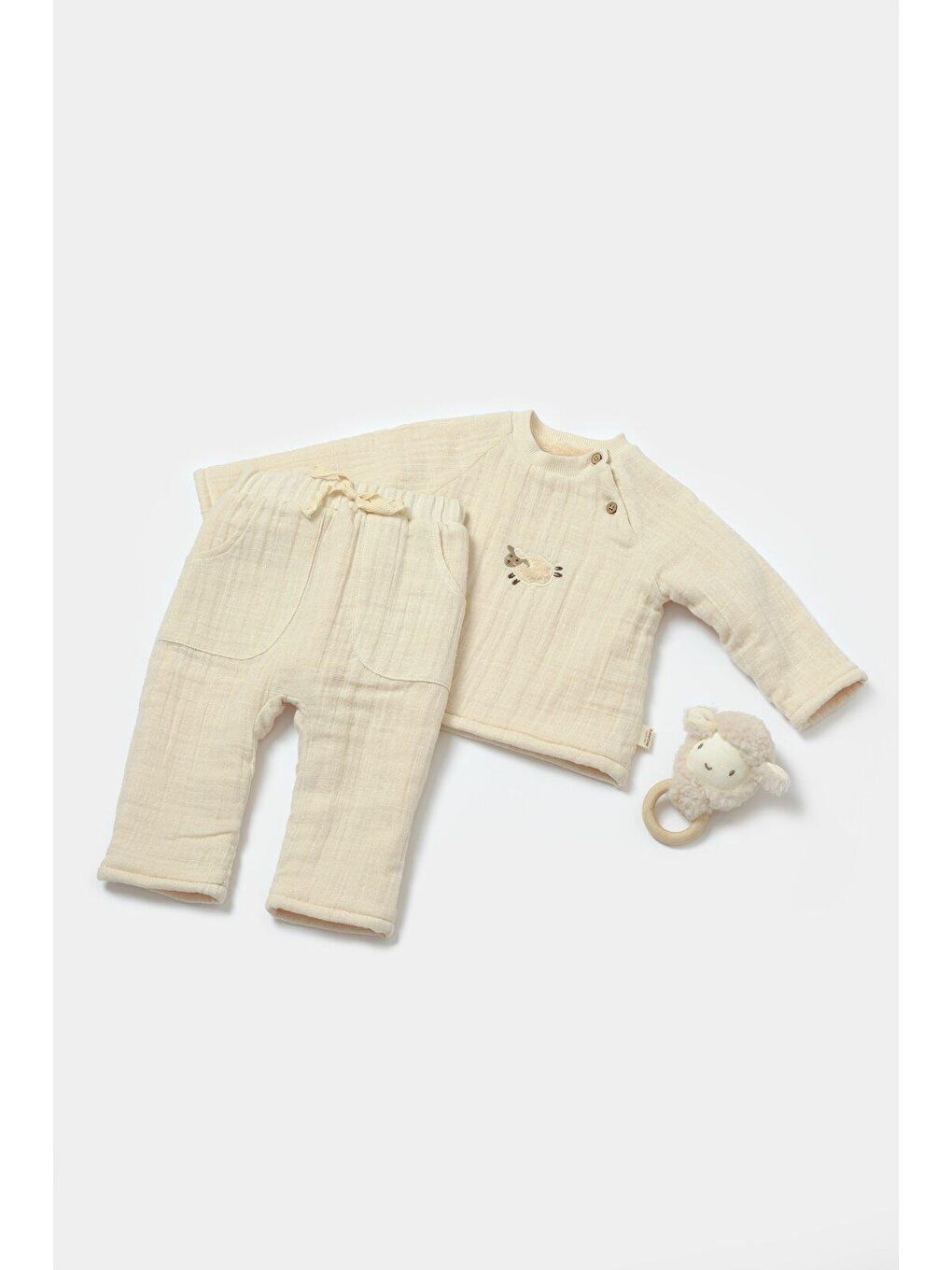 Bej Müslin Alt&Üst Takım