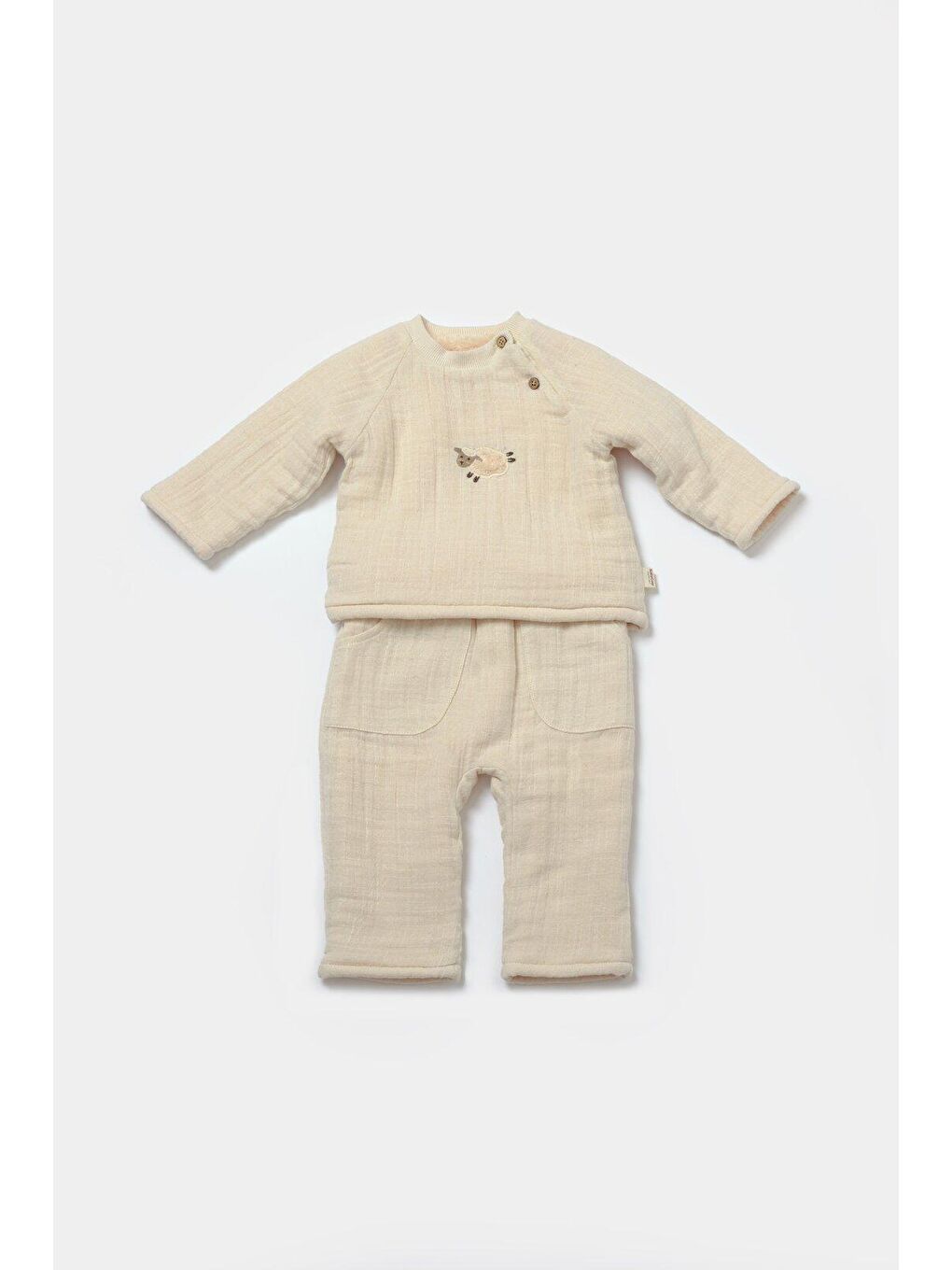 Bej Müslin Alt&Üst Takım-1