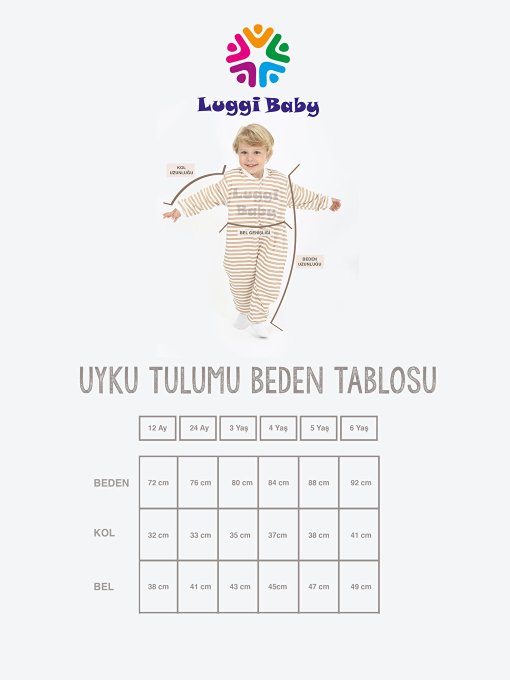 LUGGİ BABY Mavi Bisiklet Yaka Elyaf Dolgulu Erkek Çocuk Uyku Tulumu 1 Tog - 4