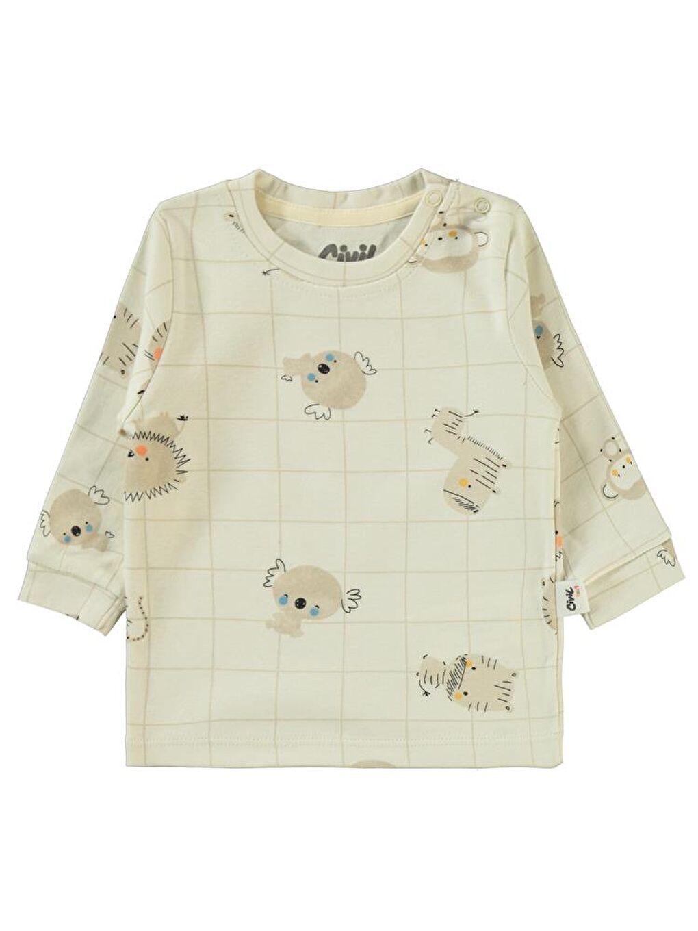 Kahverengi Baby Fun Animals Baskılı 6-18 Sweatshirt - Kahve 12-18 Ay