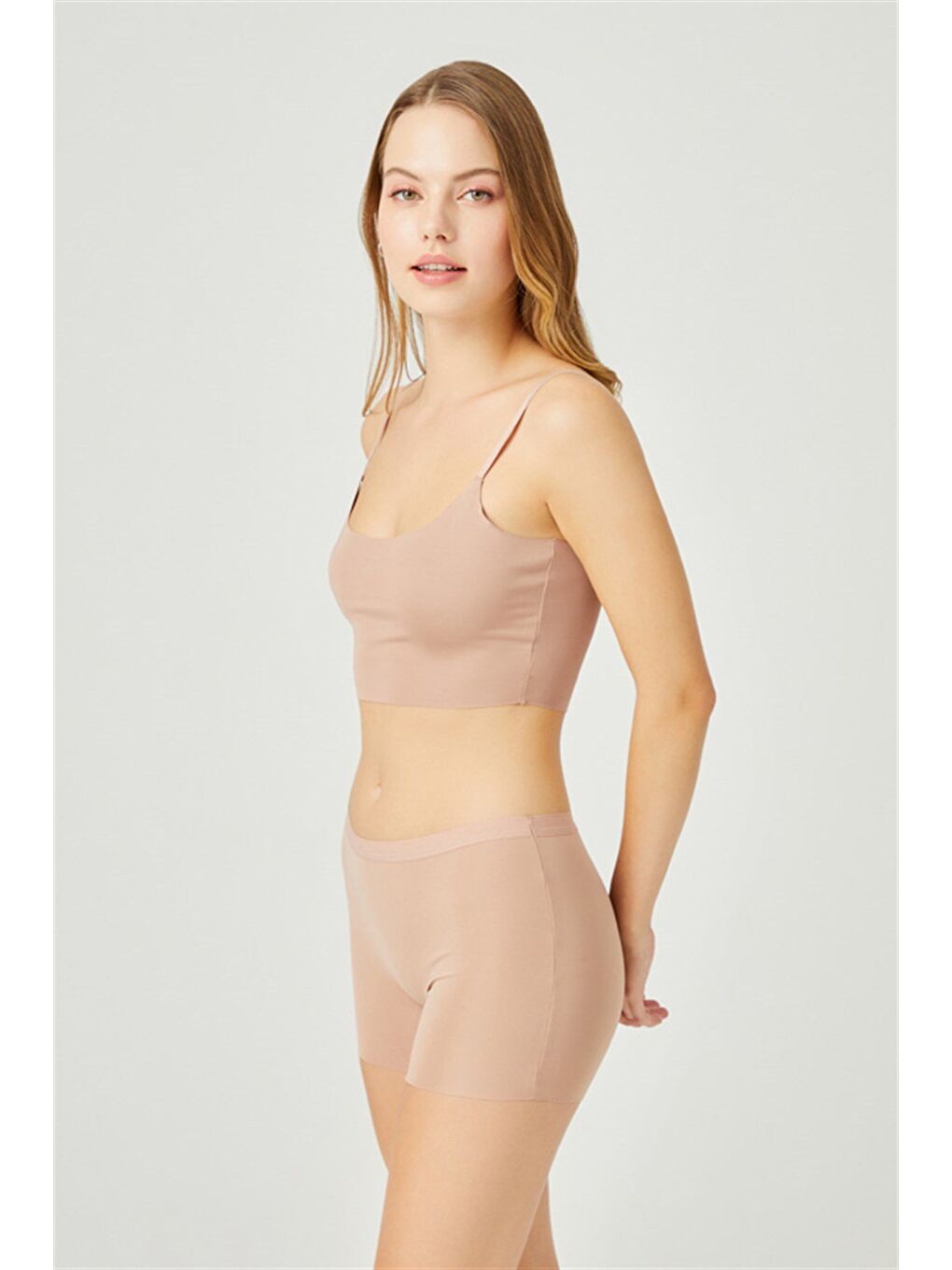 Karışık Basic Lazer Kesim Dikişsiz Kadın Boxer Külot 5'Li Paket-9