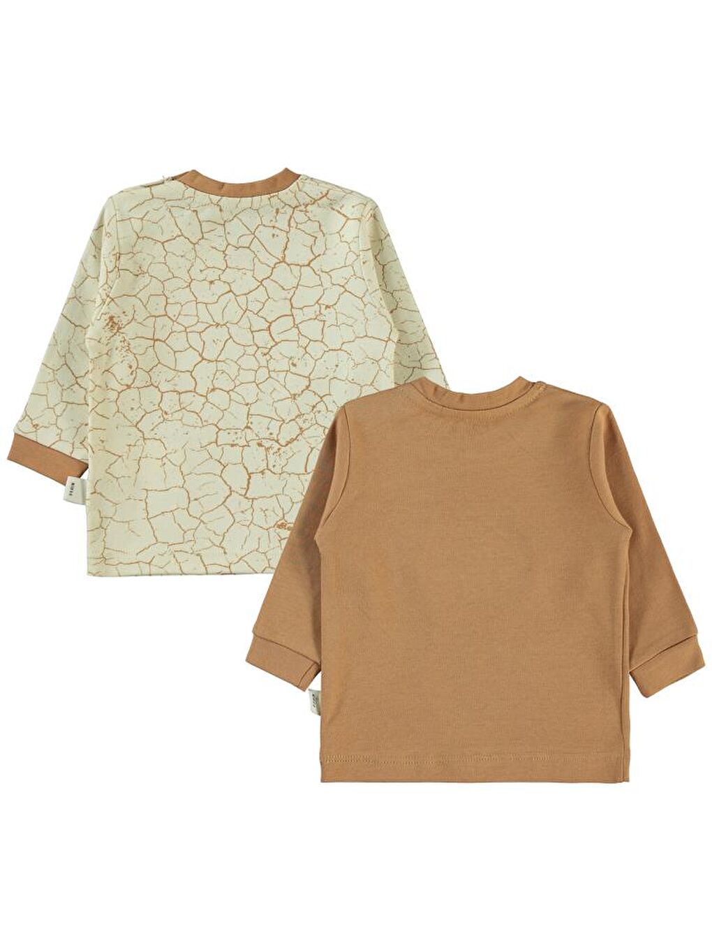 Kahverengi Baby Crack Pattern Baskılı 6-18 Sweatshirt - Kahve 18-24 Ay-3