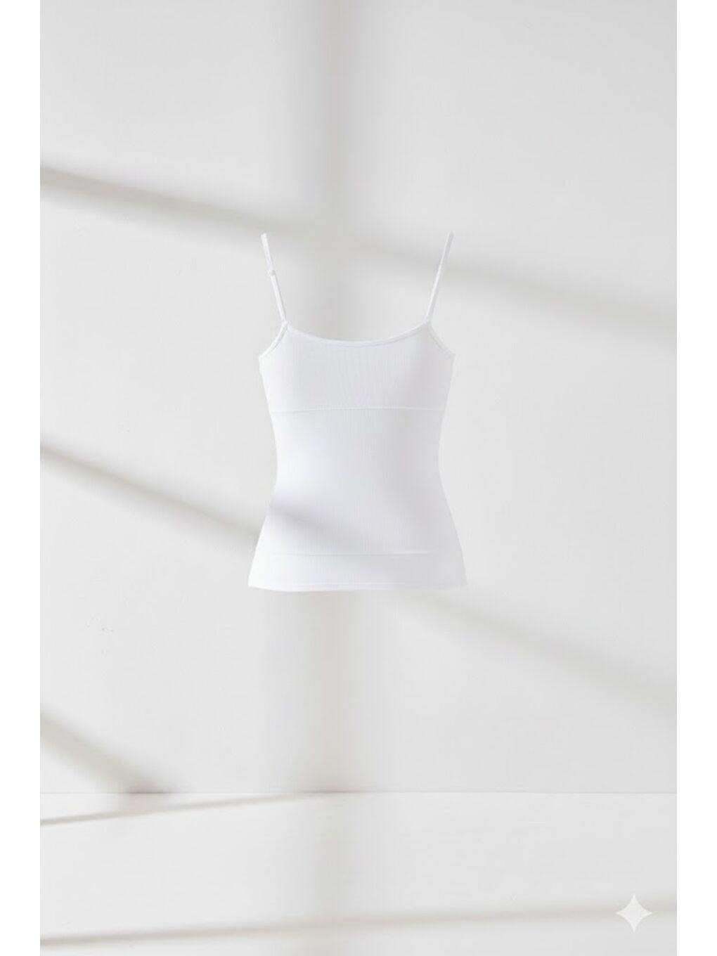 C11401 Kadın Modal Pamuk Korse Atlet Beyaz-1