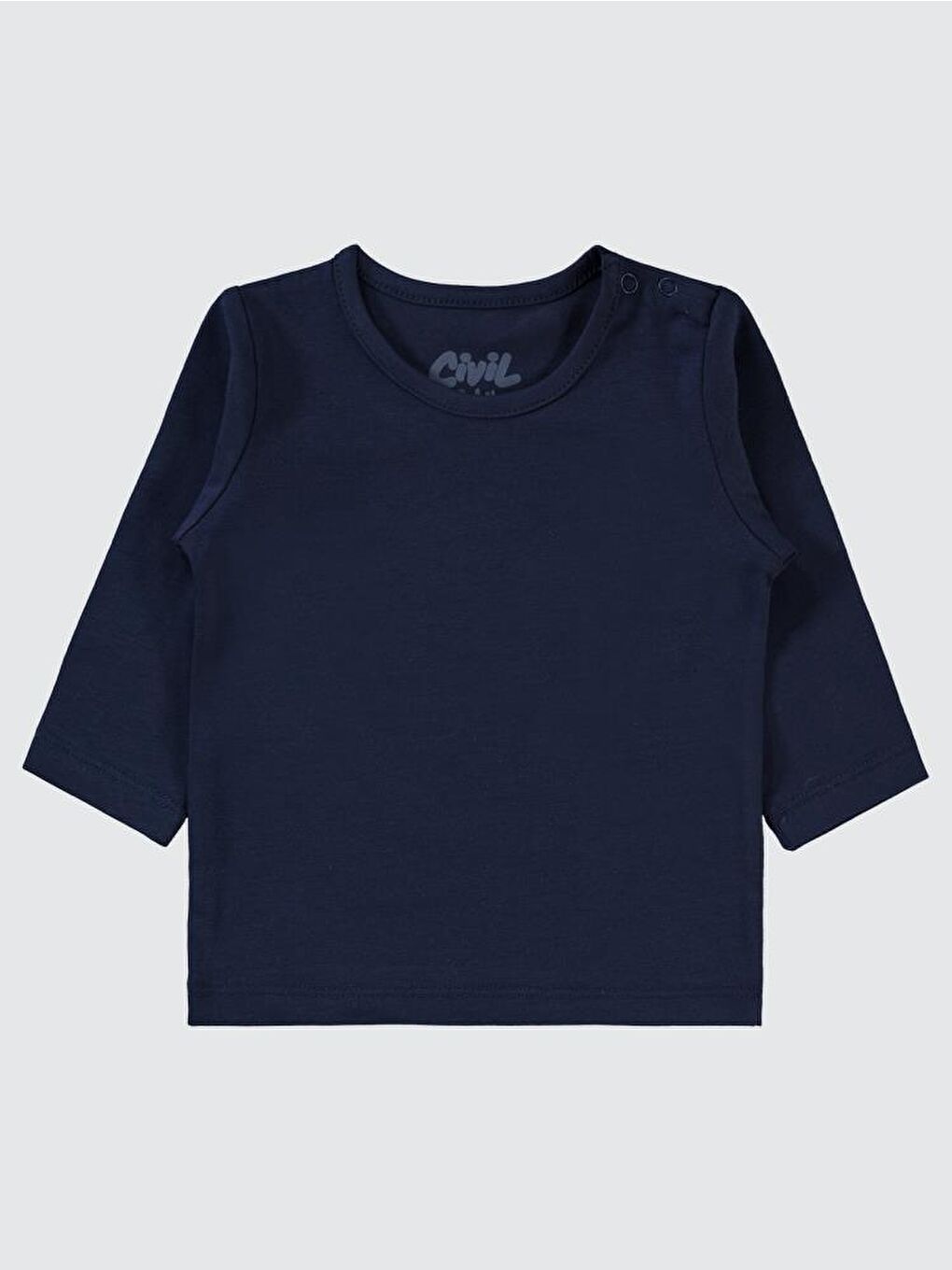 Baby Basic 6-18 Ay Sweatshirt - Lacivert 9-12 Ay-1