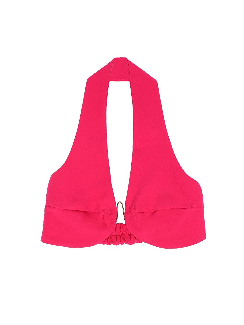 Toka Detaylı Büstiyer Bluz Fuşya-1