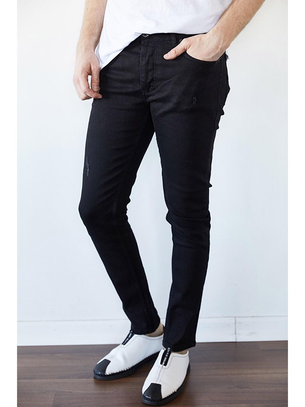 XHAN Siyah Slim Fit Jean Pantolon 1KXE5-44256-02