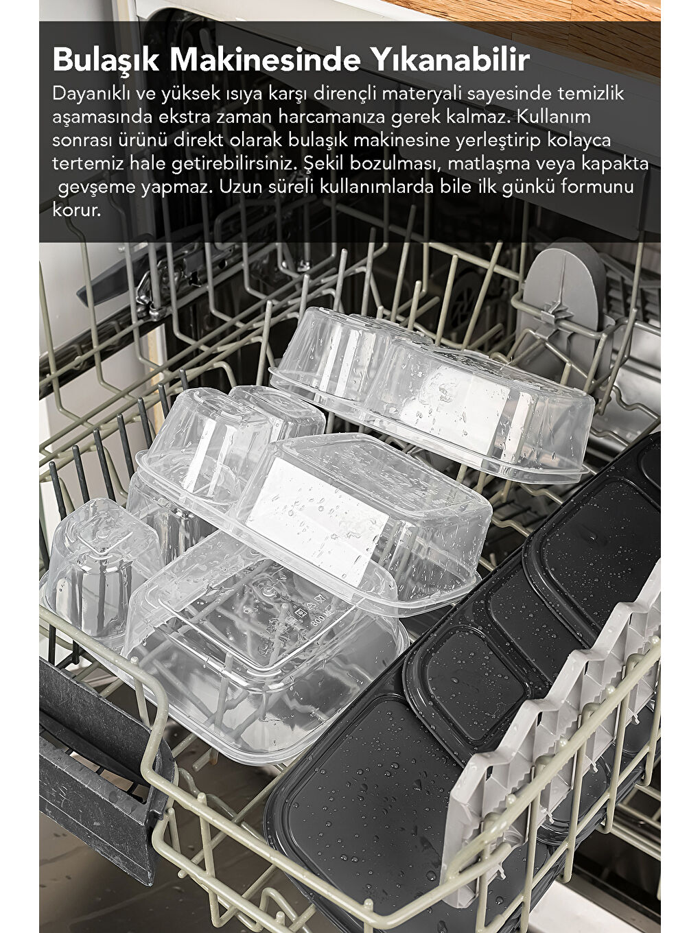 Gri 8'li Dikdörtgen 3 Bölmeli Saklama Kabı-6