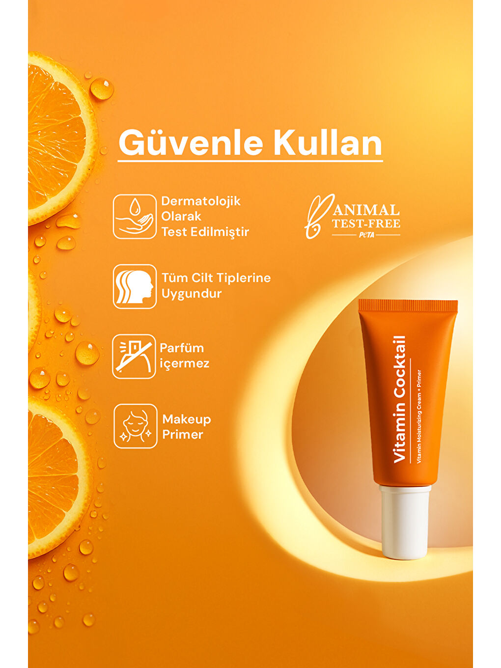 Vitamin Kokteyl-Nemlendirici Besleyici Onarıcı Yüz Kremi (Vitamin C+ B3 +B5 +E) ve Makyaj Bazı 50Ml-8