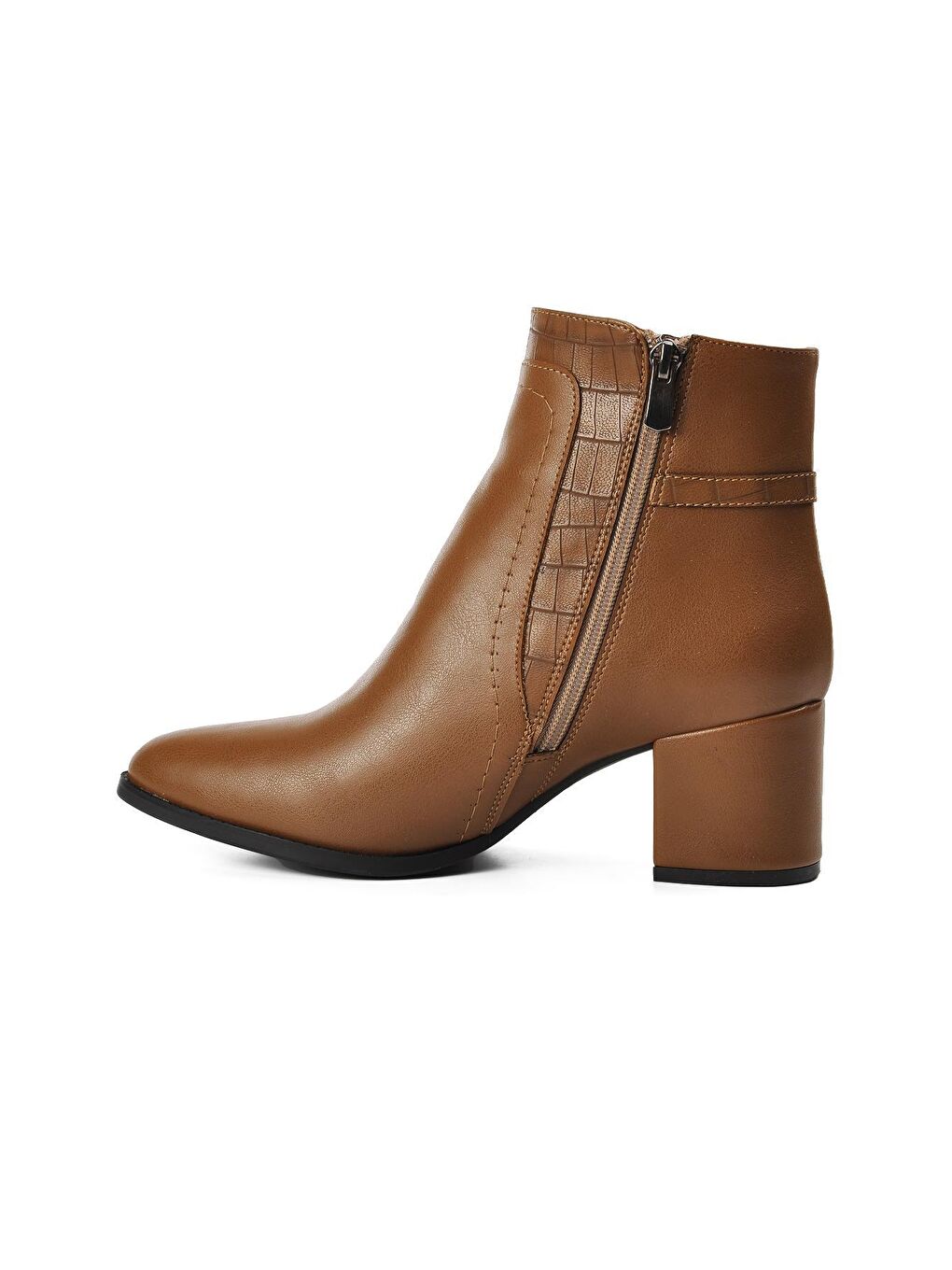 Bej 530 Vizon Kadın Topuklu Bot-1