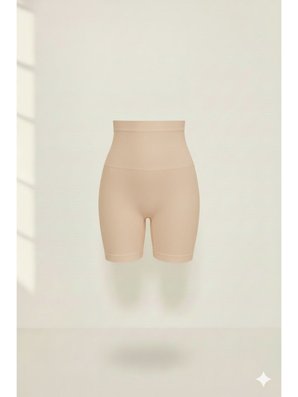 Bej C12063 Yüksek Bel Popo Açık Korse Ten