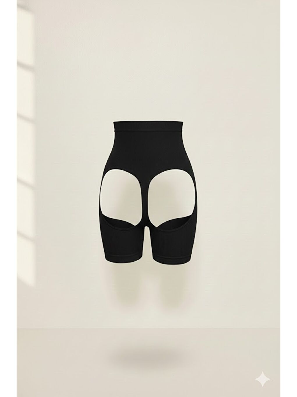 C12063 Yüksek Bel Popo Açık Korse Siyah-1