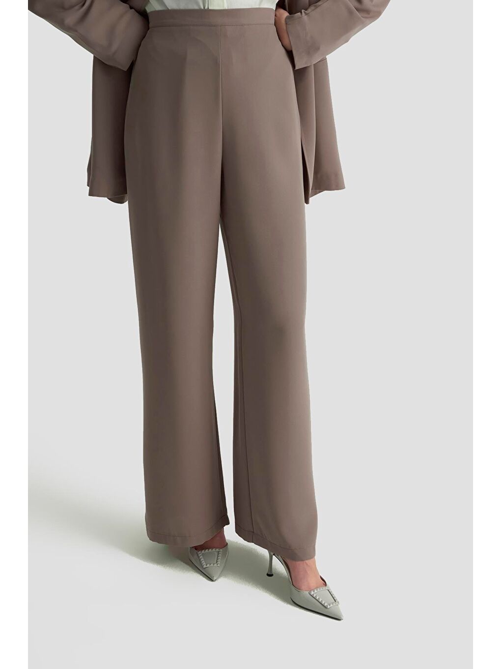 Bej Pileli Pantolon 25K2900 Vizon-1