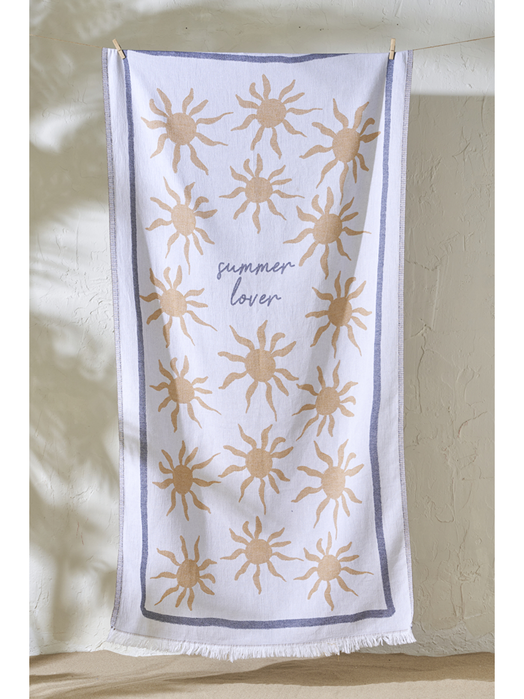 %100 Pamuk Summer Lover Peştamal Sarı (90x160 Cm)