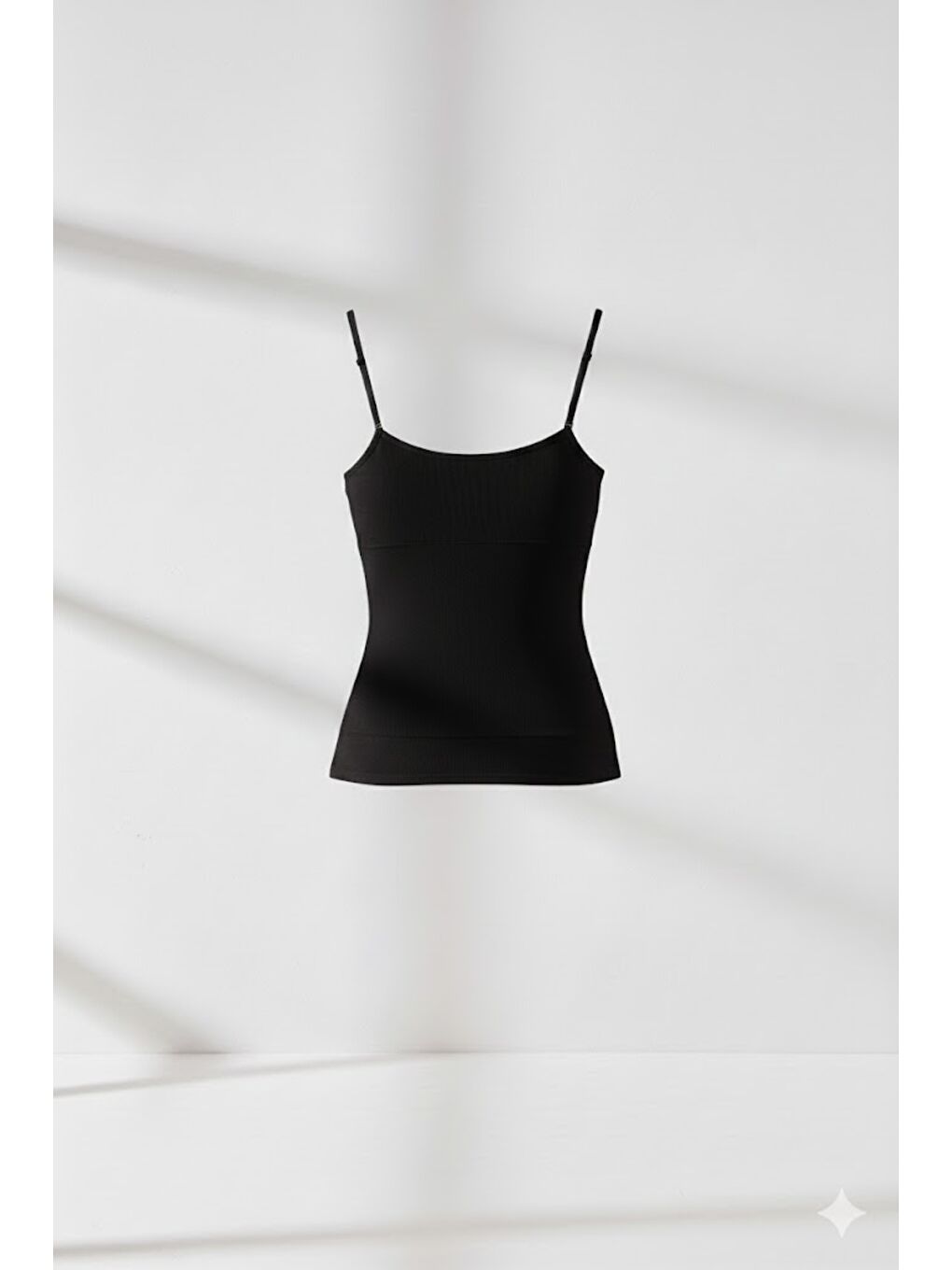 C11401 Kadın Modal Pamuk Korse Atlet Siyah