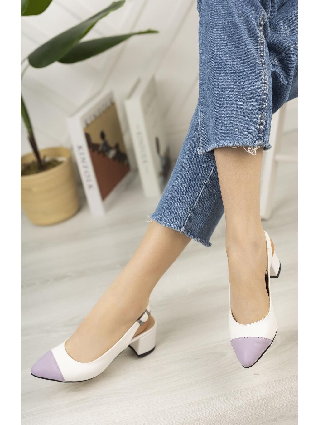 Lila SHARON Kadın Günlük Topuklu Ayakkabı-1