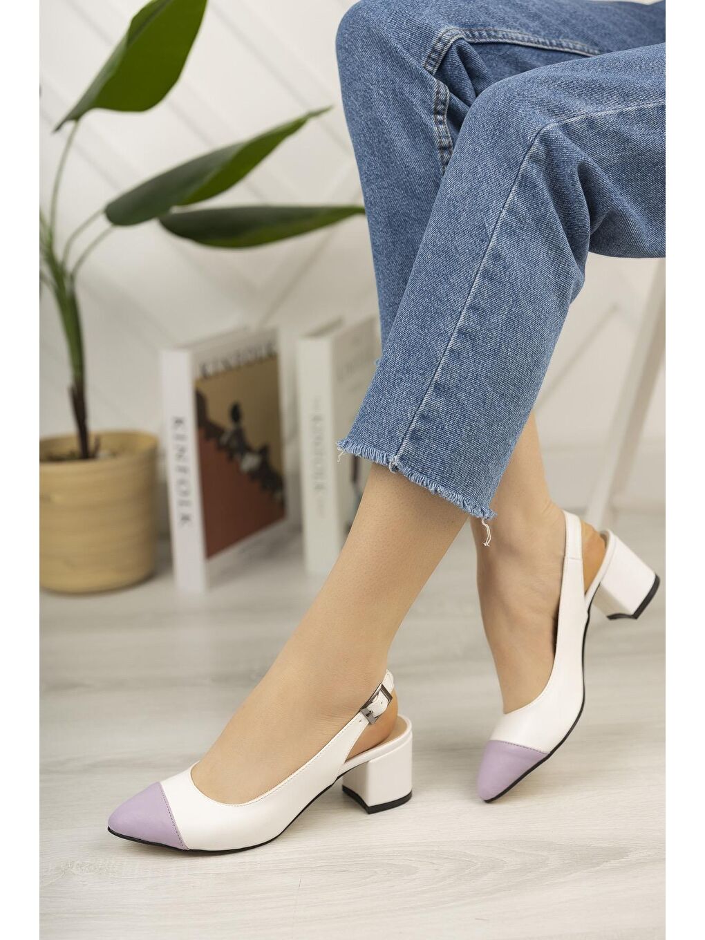 Lila SHARON Kadın Günlük Topuklu Ayakkabı-2